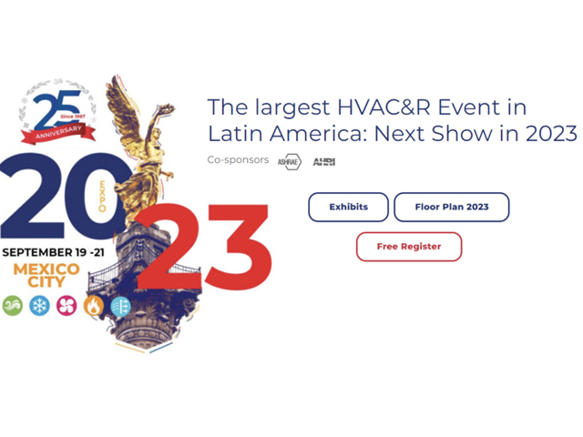 We would like to invite you to visit our booth at the AHR EXPO in Mexico