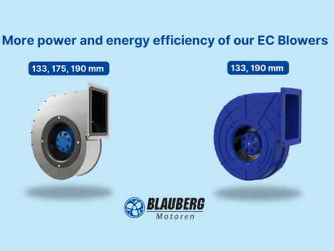 More power and energy efficiency of our blowers